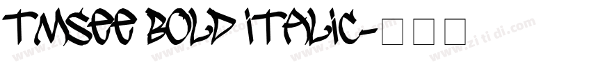 TmsEe Bold Italic字体转换